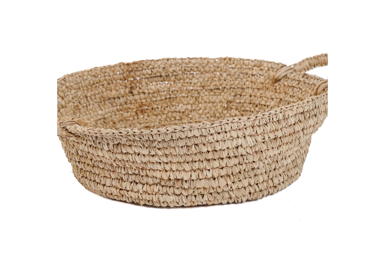 Plateau en Raphia - Naturel - Moyen - JACA026N-M - Bazar Bizar