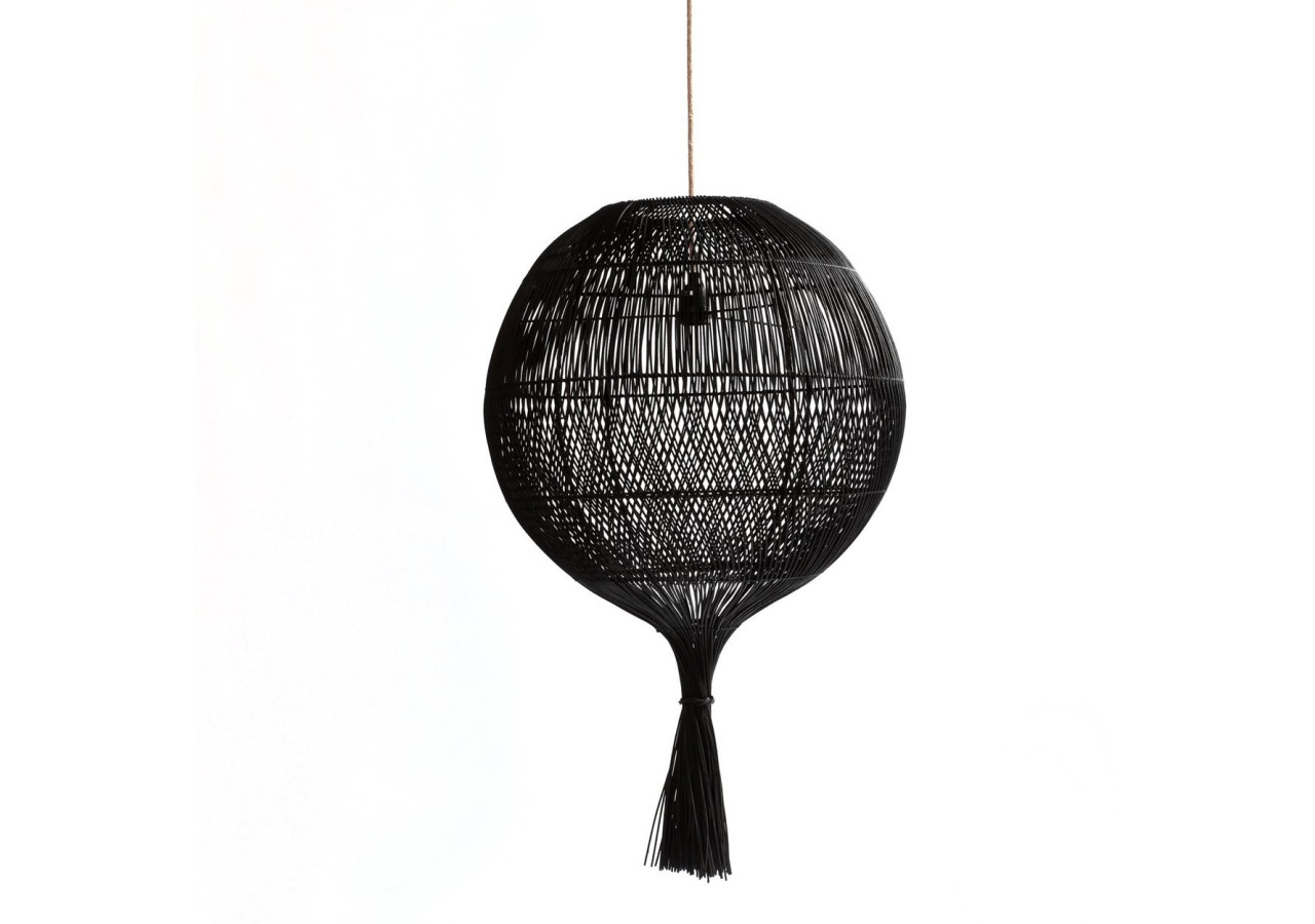 Lampe Wonton - Pendante - Noire - BAYU005B-50x80 - Bazar Bizar