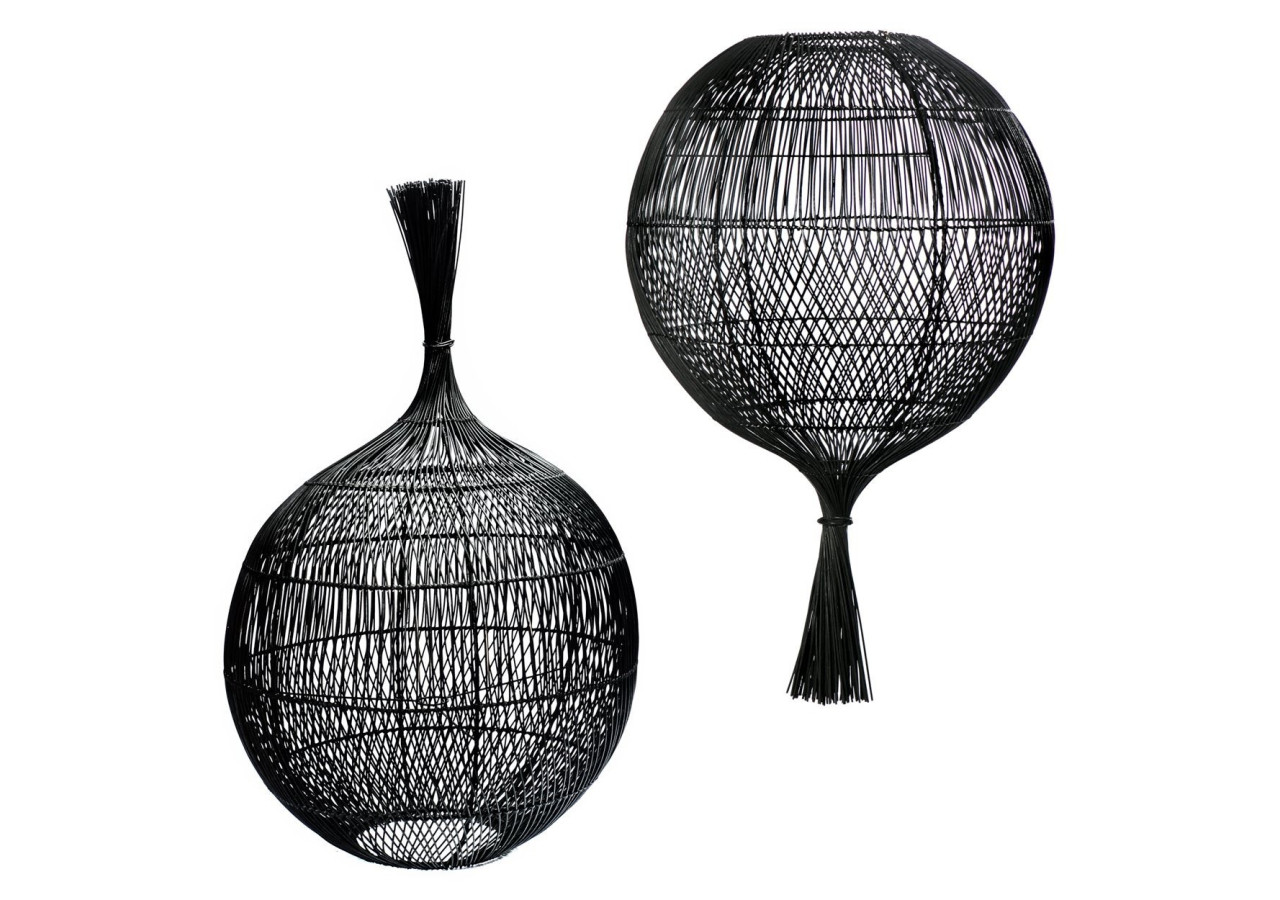 Lampe Wonton - Pendante - Noire - BAYU005B-50x80 - Bazar Bizar