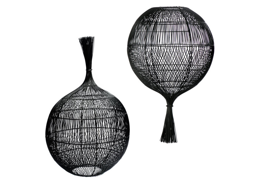 Lampe Wonton - Pendante - Noire - BAYU005B-50x80 - Bazar Bizar