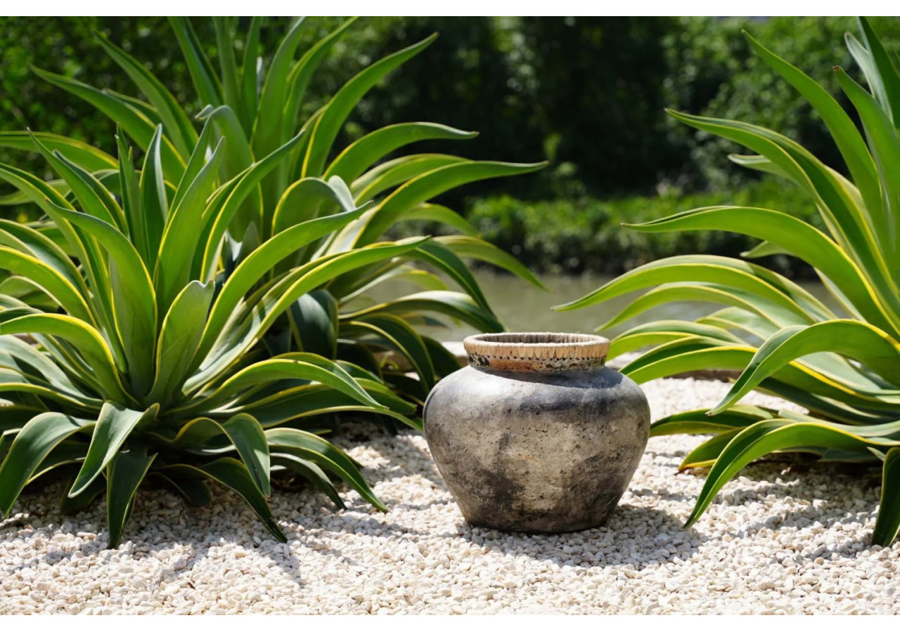 Vase Styly - Gris Antique - Moyen - JABR041AG-M - Bazar Bizar