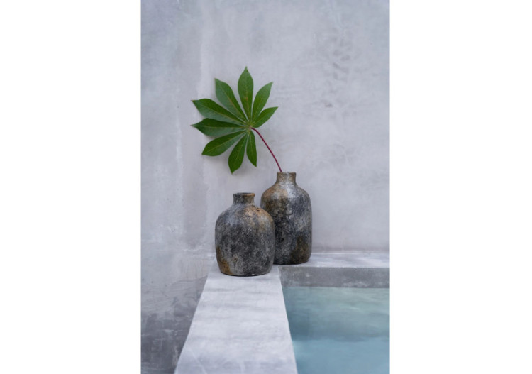 Vase Classy - Gris Antique - Petit - JABR083AG-S - Bazar Bizar 2