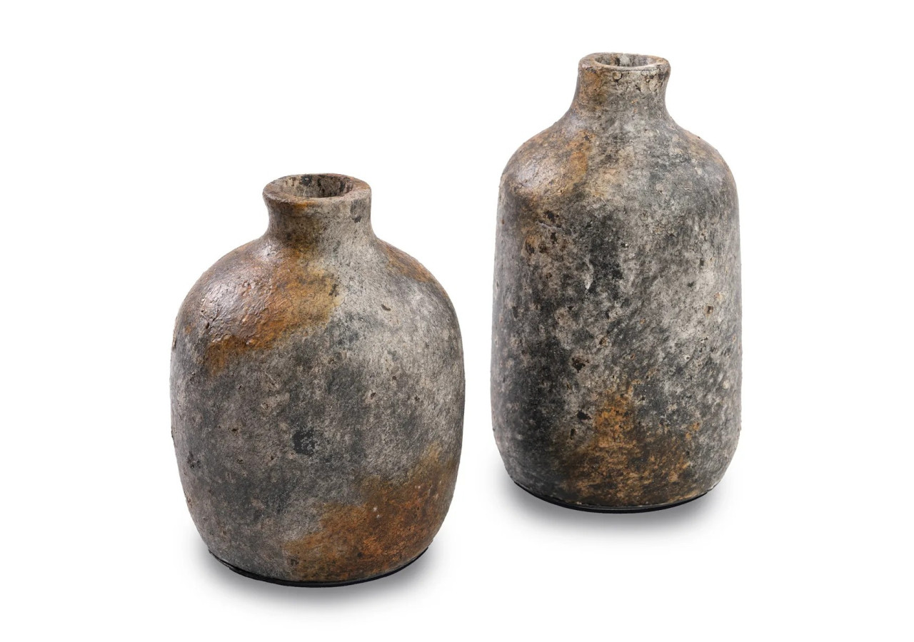 Vase Classy - Gris Antique - Petit - JABR083AG-S - Bazar Bizar