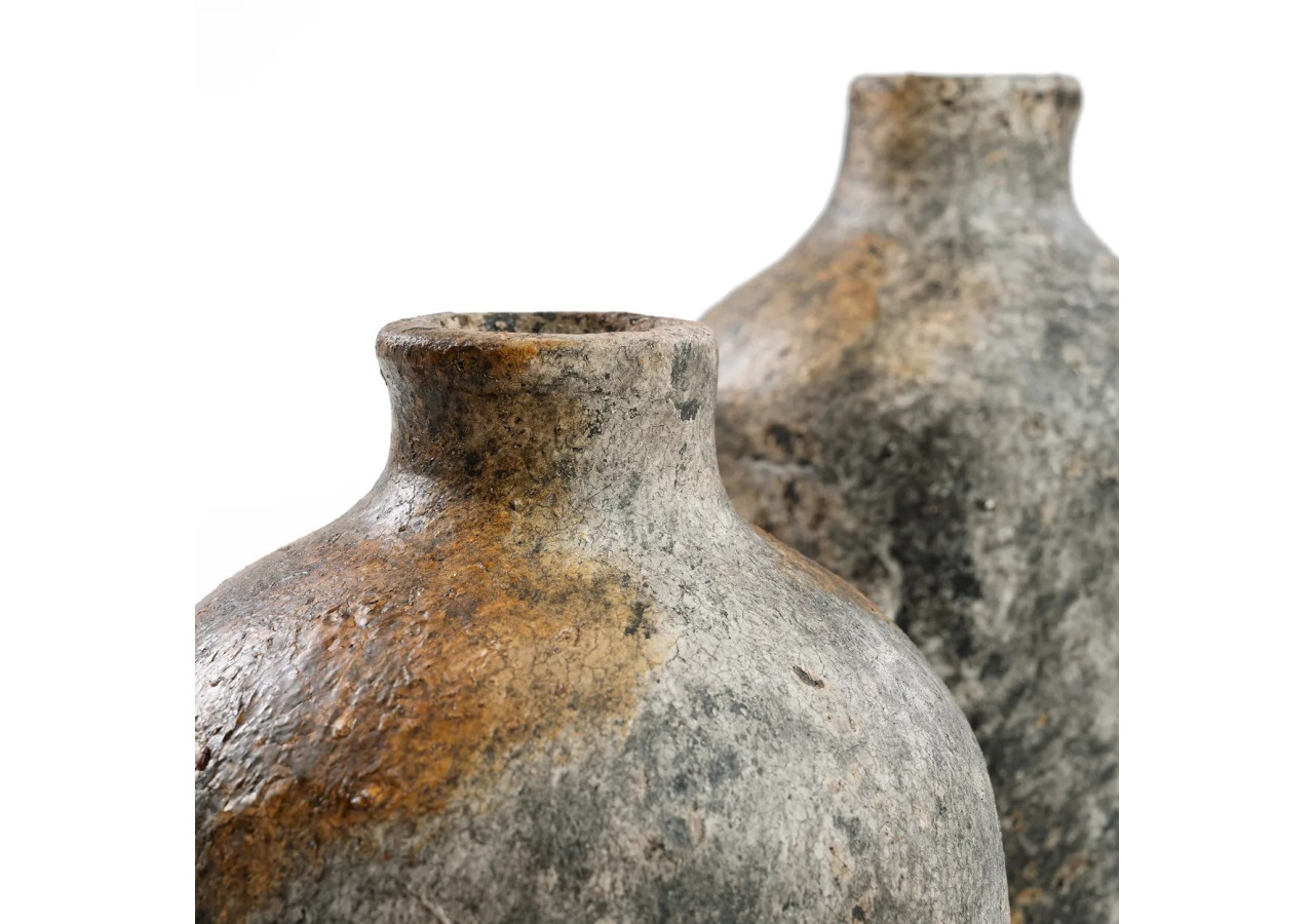 Vase Classy - Gris Antique - Petit - JABR083AG-S - Bazar Bizar