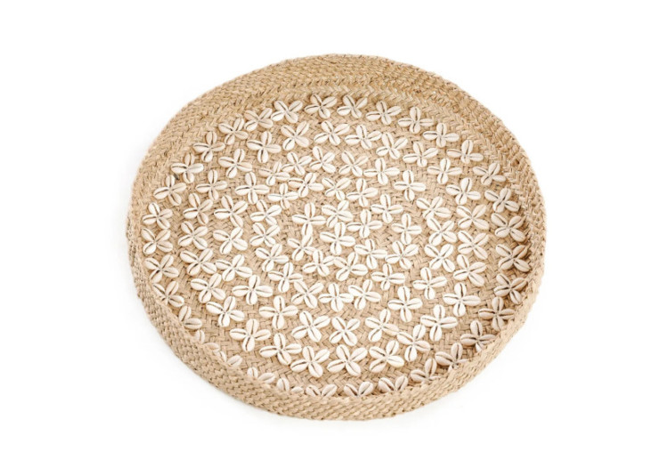 Assiette Costa Shell - Blanc Naturel - Moyen - JABR072NW-M - Bazar Bizar