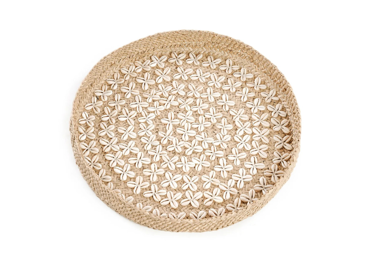 Assiette Costa Shell - Blanc Naturel - Moyen - JABR072NW-M - Bazar Bizar