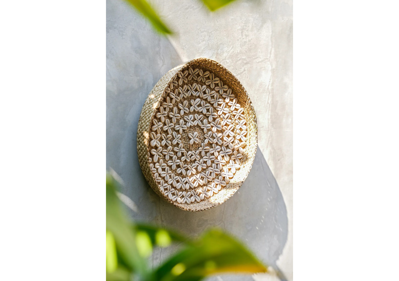 Assiette Costa Shell - Blanc Naturel - Moyen - JABR072NW-M - Bazar Bizar