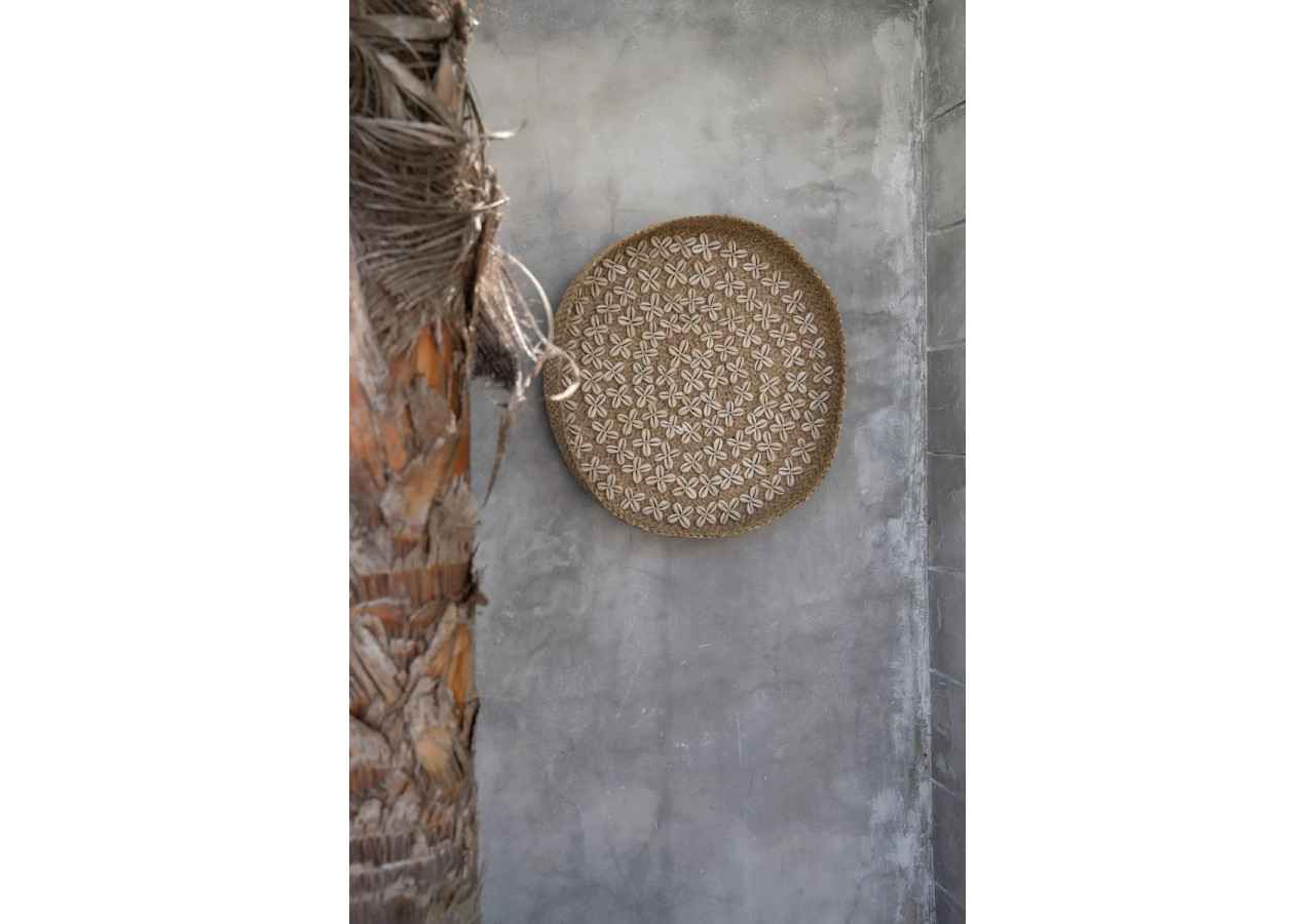 Assiette Costa Shell - Blanc Naturel - Moyen - JABR072NW-M - Bazar Bizar