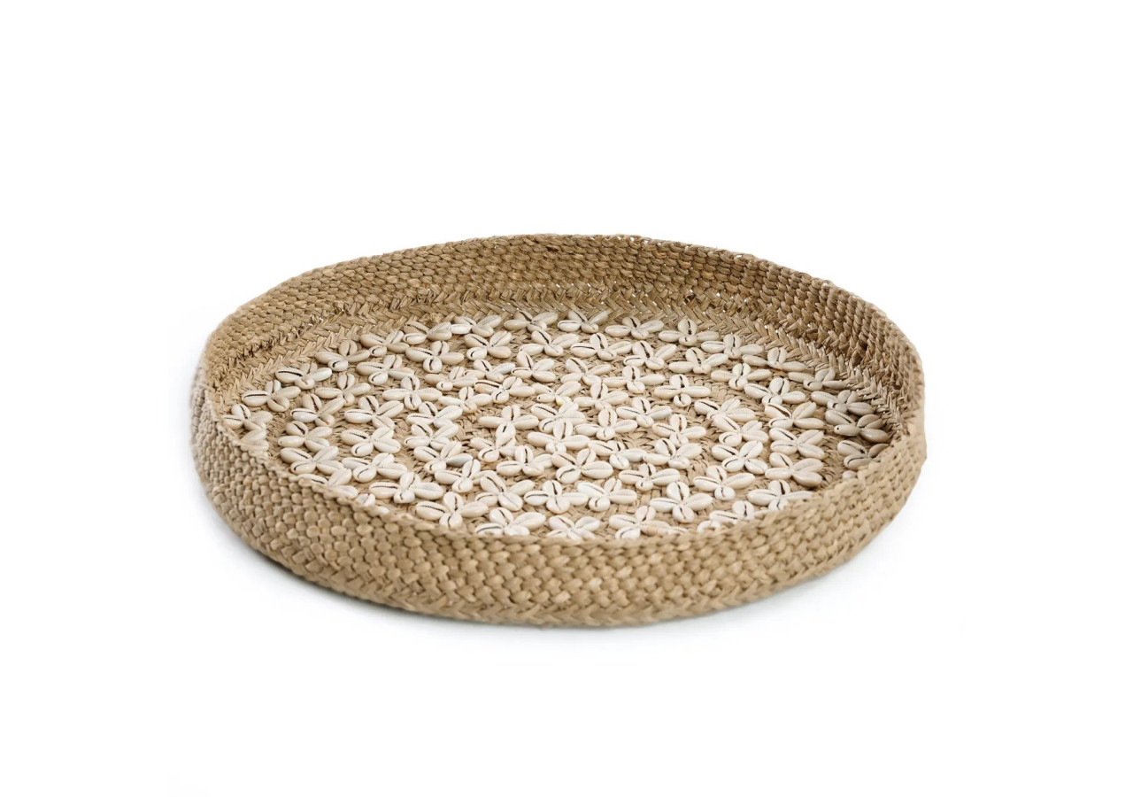 Assiette Costa Shell - Blanc Naturel - Moyen - JABR072NW-M - Bazar Bizar