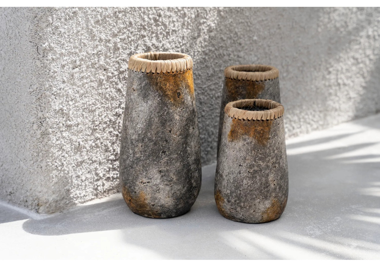 Vase THE SNEAKY - Gris Antique - M - JABR039AG-M - Bazar Bizar