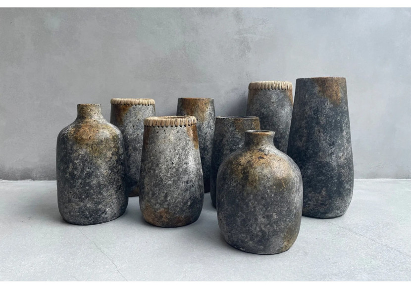 Vase THE SNEAKY - Gris Antique - M - JABR039AG-M - Bazar Bizar