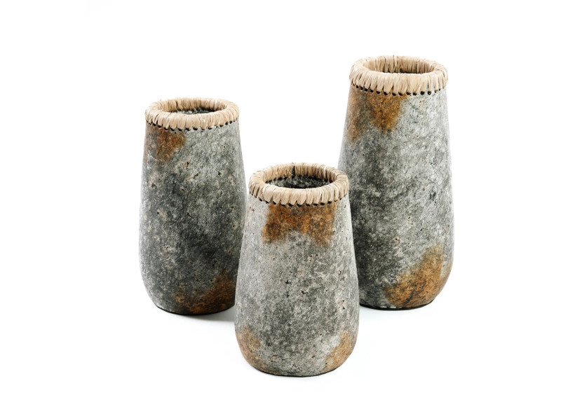 Vase THE SNEAKY - Gris Antique - M - JABR039AG-M - Bazar Bizar