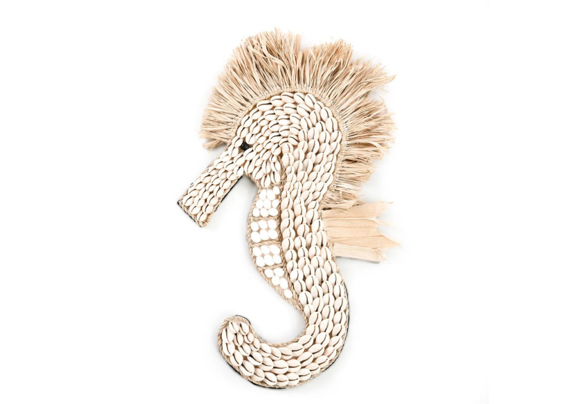 Décoratif THE SHELL SEA HORSE - Blanc - BABL023W - Bazar Bizar