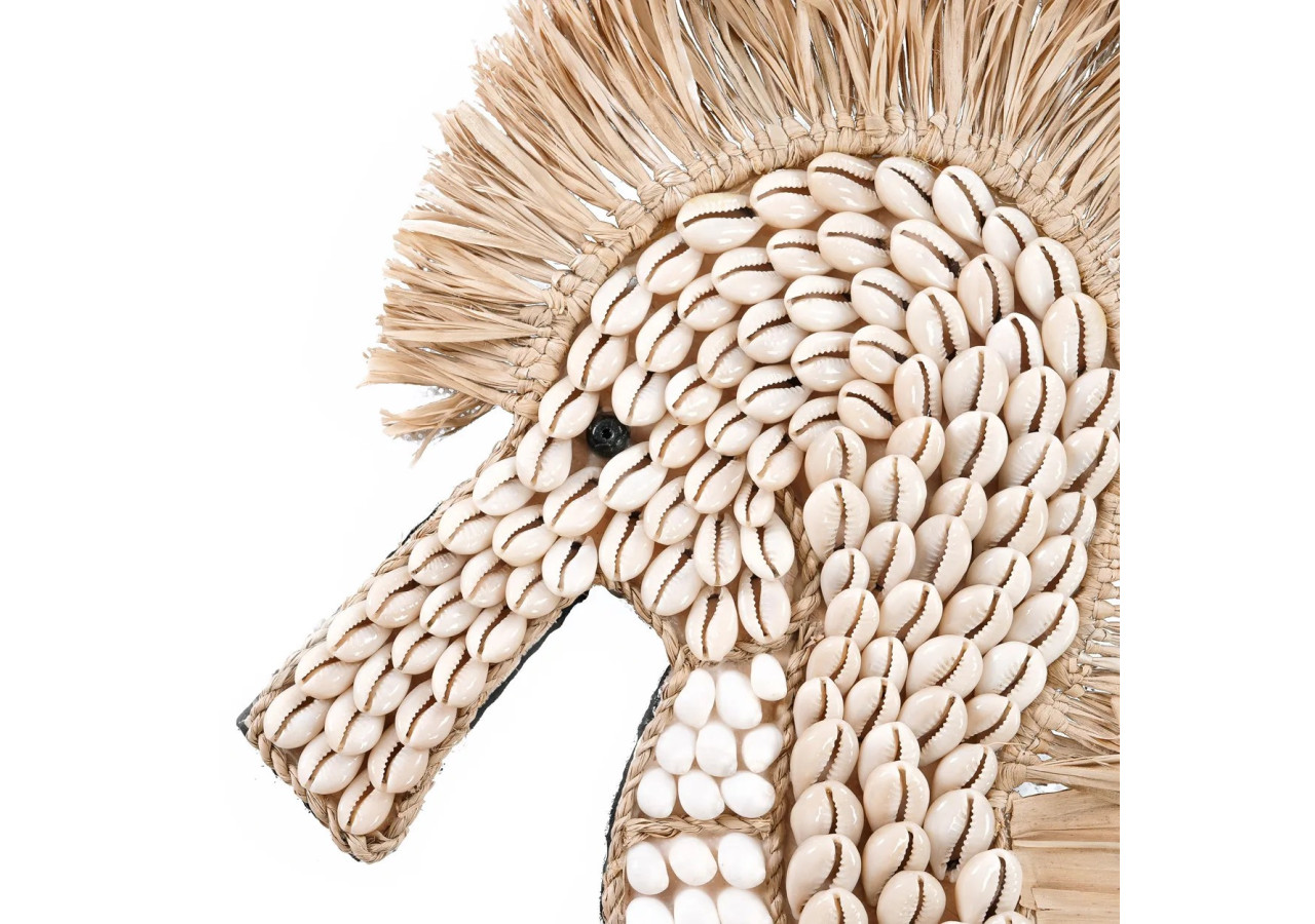Décoratif THE SHELL SEA HORSE - Blanc - BABL023W - Bazar Bizar