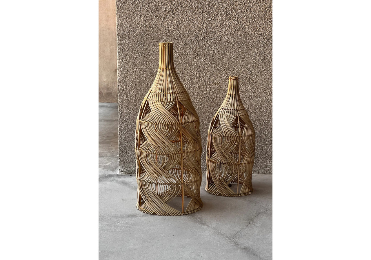 Suspension THE GARAFFA - Rattan - M - JABR068N-M - Bazar Bizar