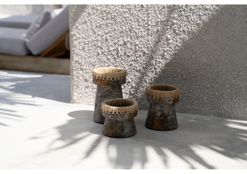 Bougeoir Élégant - Gris Antique - S - JABR045AG-S - Bazar Bizar