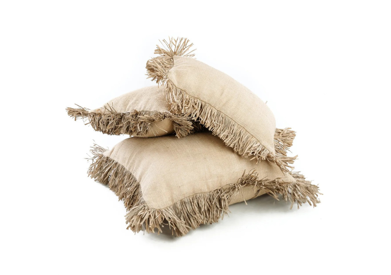 Housse de Coussin Jute Bonita - Naturel - 40x40 - JABR066N-40x40 - Bazar Bizar