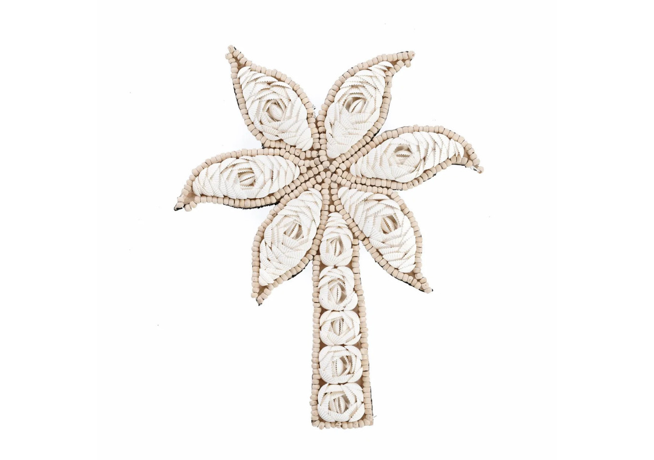 Déco Palmier en Coquillages - Blanc - BABL022W - Bazar Bizar