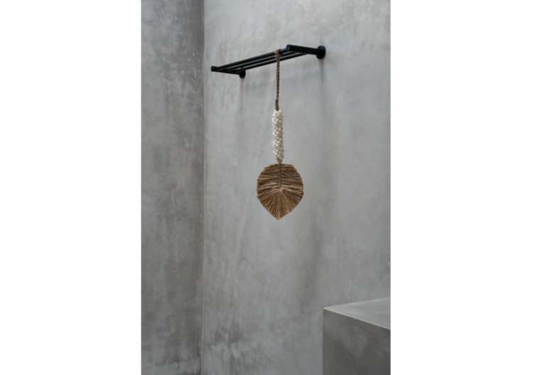 Tassel en Coquillages et Raffia - Blanc Naturel - BALE081WN - Bazar Bizar 2