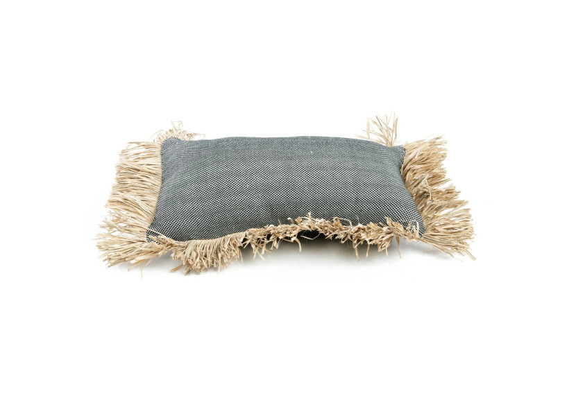 Housse de Coussin Coton Bonita - Naturel Noir - 30x50 - JABR067NB-30x50 - Bazar Bizar
