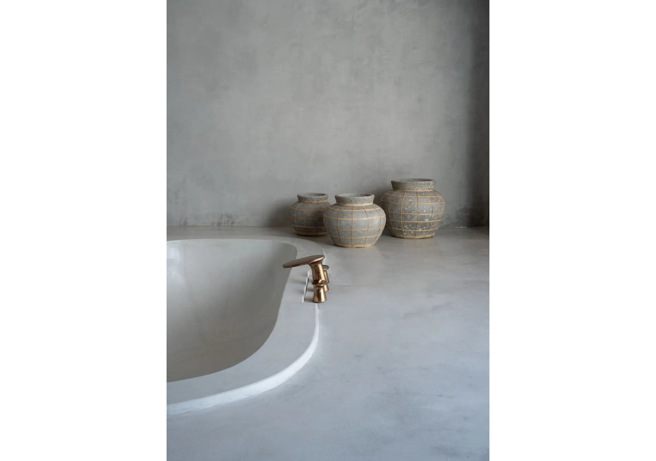 Vase Belly - Concrete Naturel - Taille S - JABR087ConN-S - Bazar Bizar