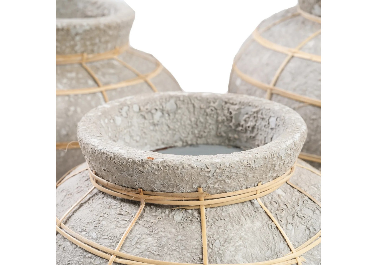 Vase Belly - Concrete Naturel - Taille S - JABR087ConN-S - Bazar Bizar