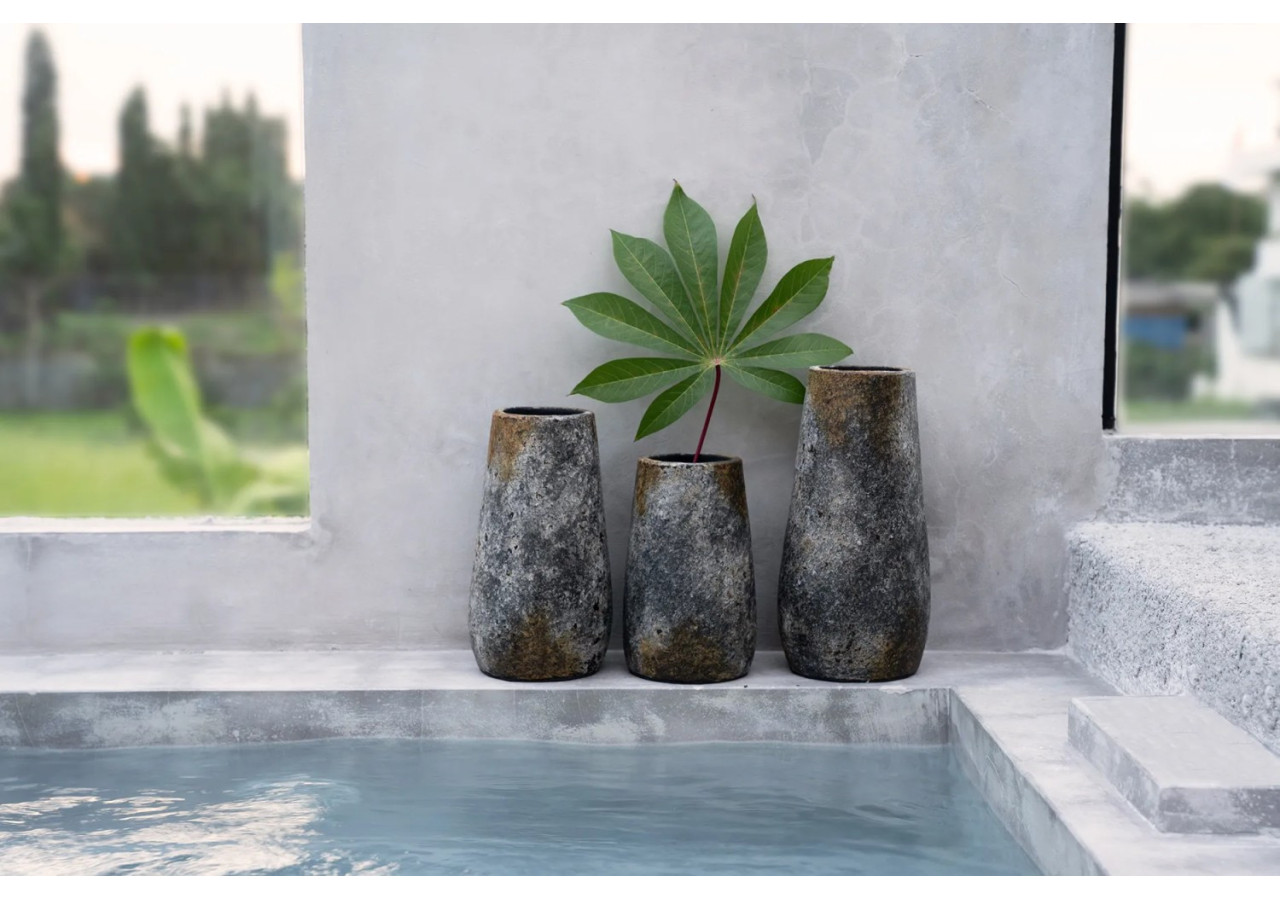 Vase Spooky - Gris Antique - Taille L - JABR092AG-L - Bazar Bizar