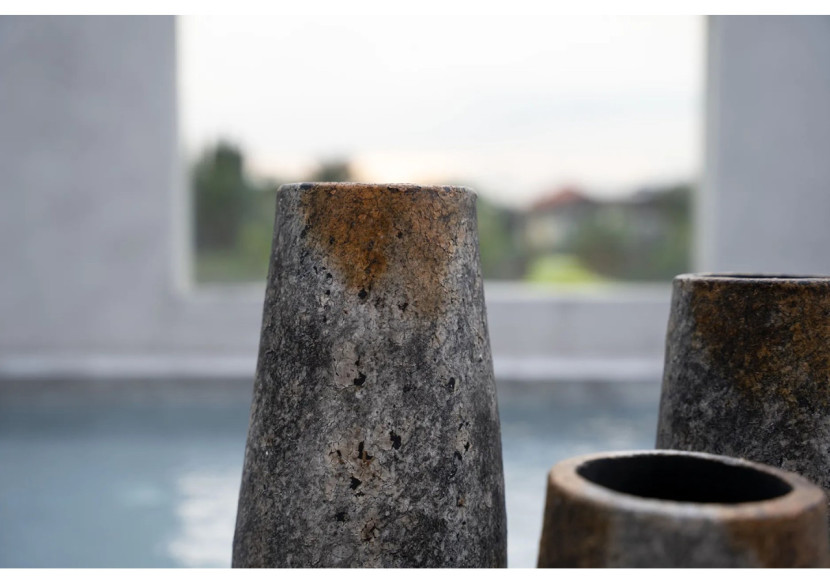 Vase Spooky - Gris Antique - Taille L - JABR092AG-L - Bazar Bizar