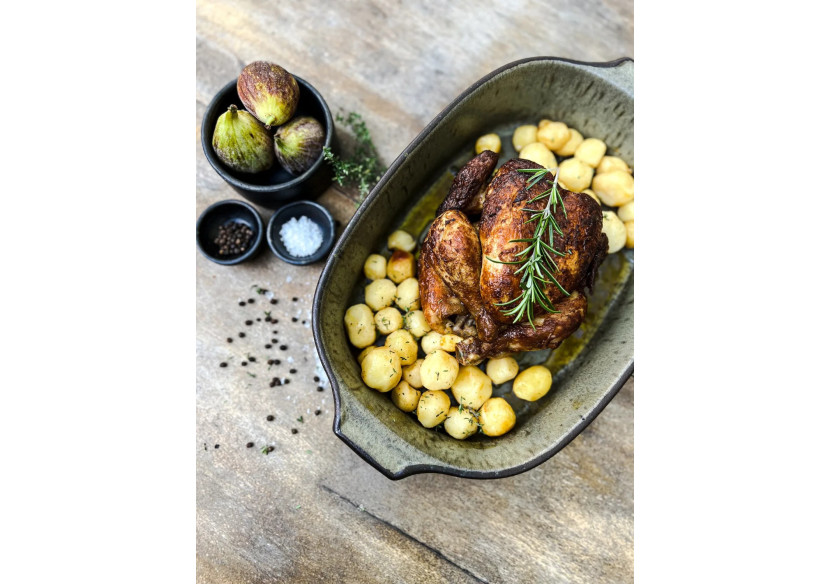 Plat de Four Comporta - Vert - Taille L - POCE035Gr-L - Bazar Bizar