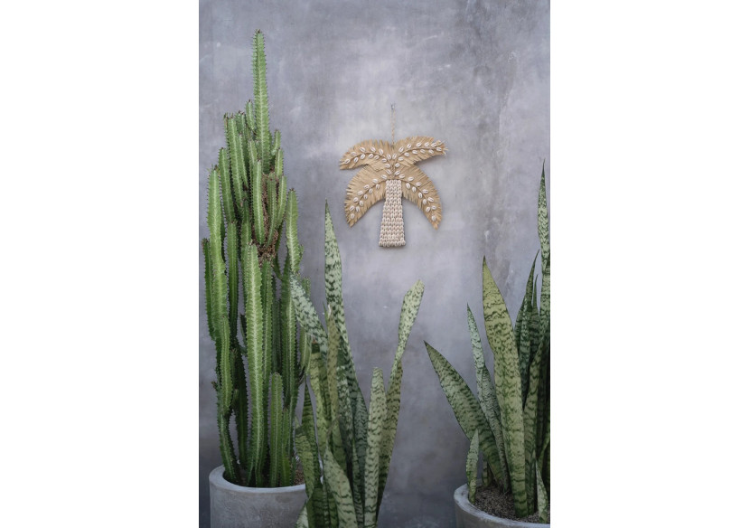 Décoration Palmier en Coquillages - Naturel - BAVE022N - Bazar Bizar