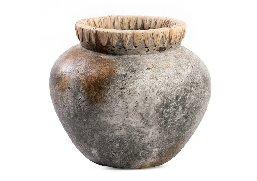 Vase Styly - Gris Antique - Taille L - JABR041AG-L - Bazar Bizar