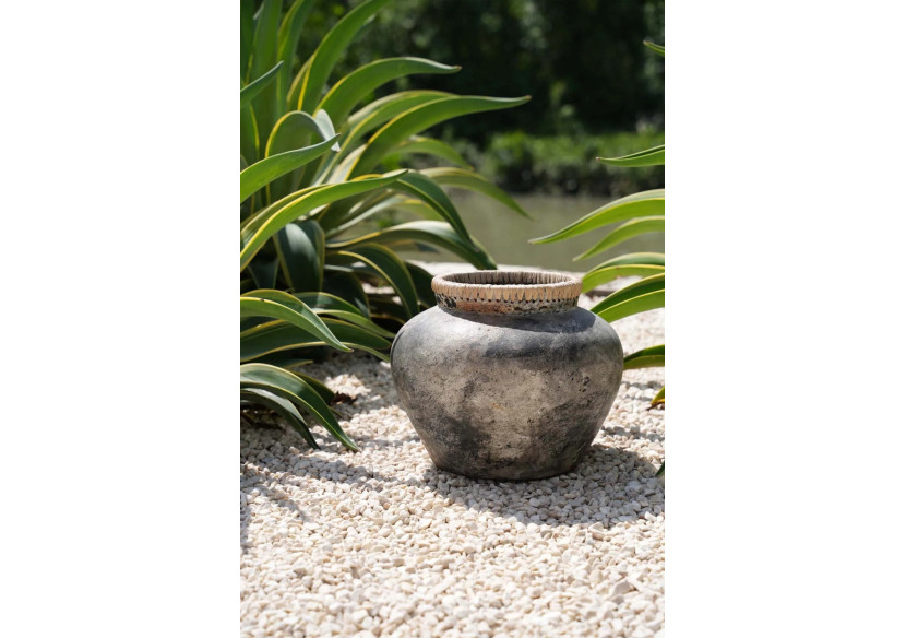 Vase Styly - Gris Antique - Taille L - JABR041AG-L - Bazar Bizar