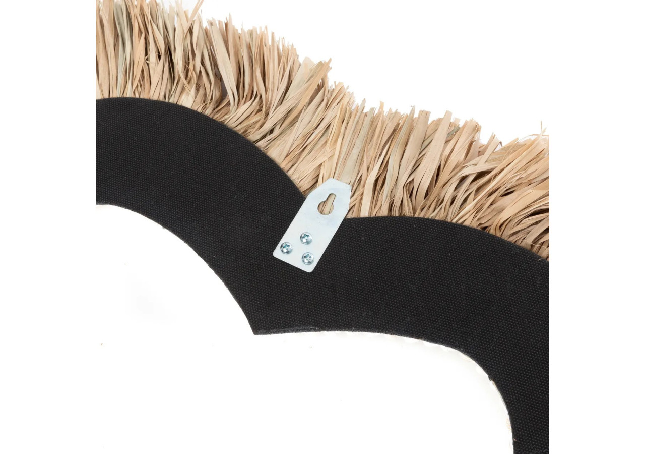 Cœur en Coquillages Raffia - Blanc Naturel - L - BAVE013NW - Bazar Bizar