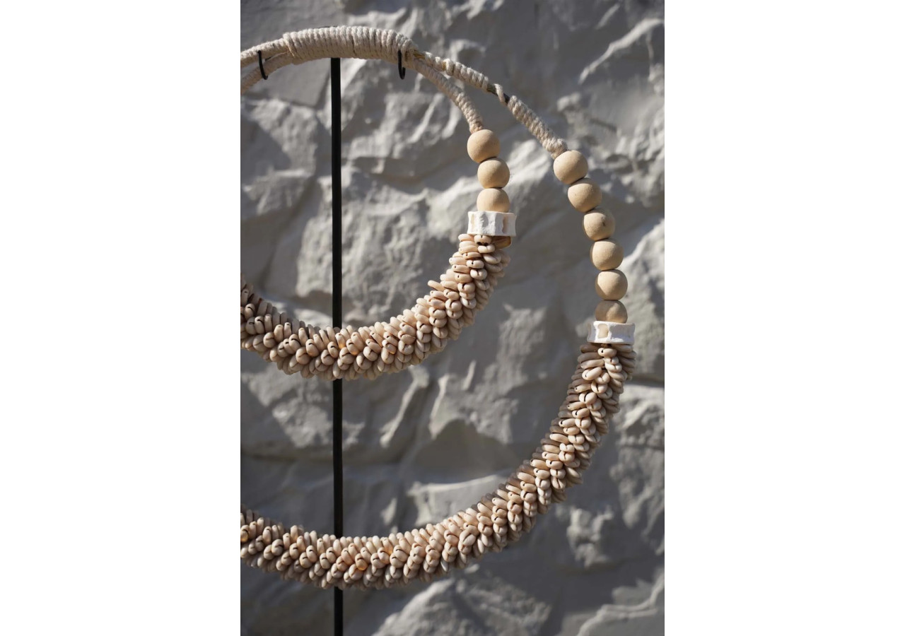 Collier Double Coquillage sur Socle - Naturel - BALE083N - Bazar Bizar
