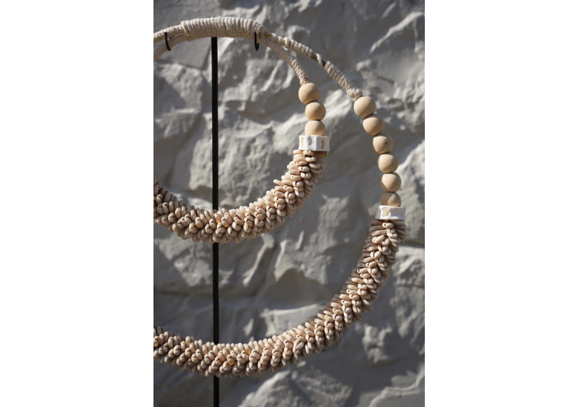 Collier Double Coquillage sur Socle - Naturel - BALE083N - Bazar Bizar