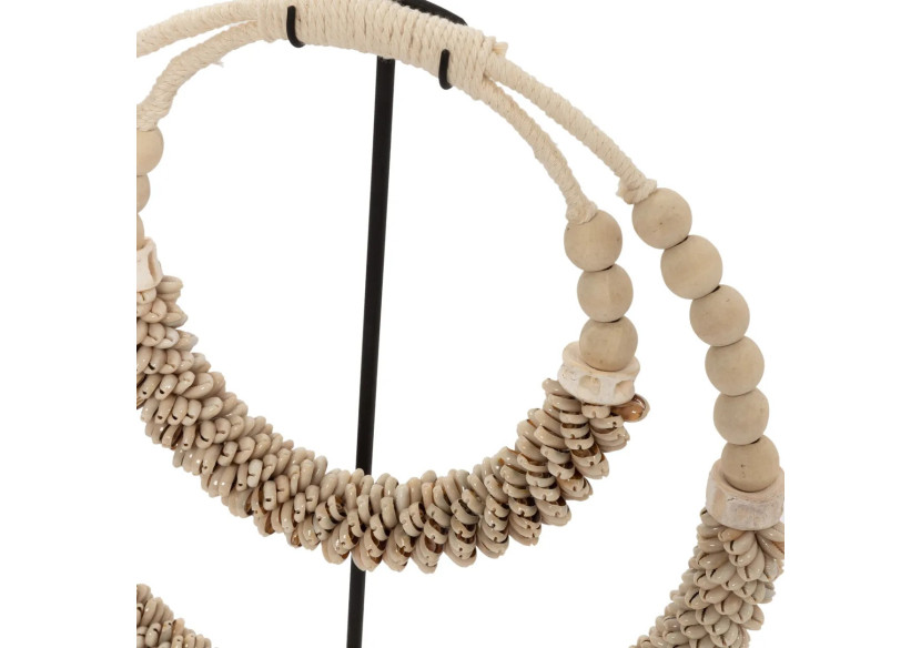 Collier Double Coquillage sur Socle - Naturel - BALE083N - Bazar Bizar