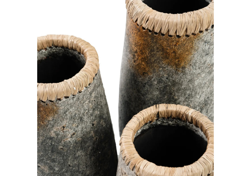 Vase Sneaky - Gris Antique - L - JABR039AG-L - Bazar Bizar