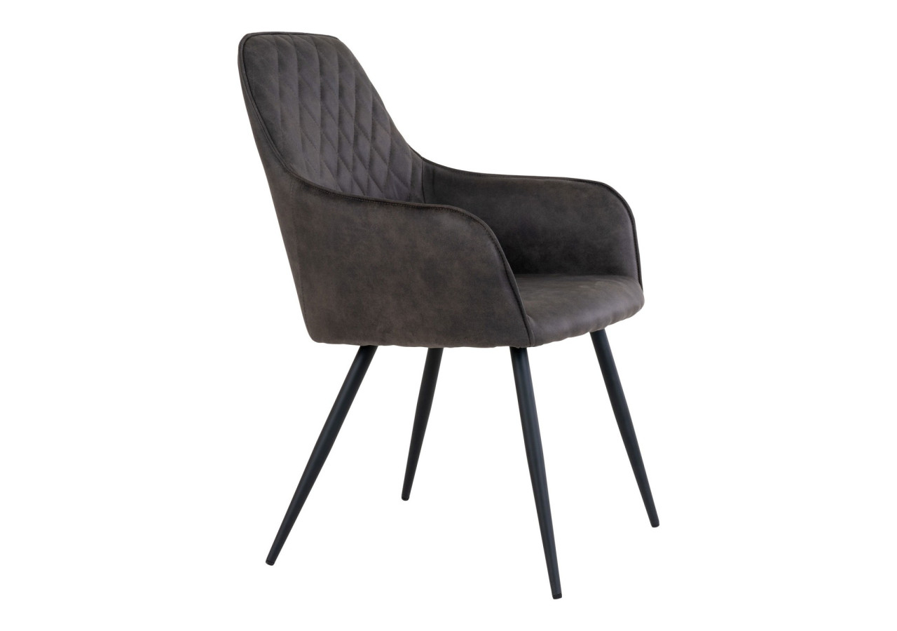 Chaise de Salle à Manger Harbo - Microfibre Gris Foncé - 1001162 - House Nordic