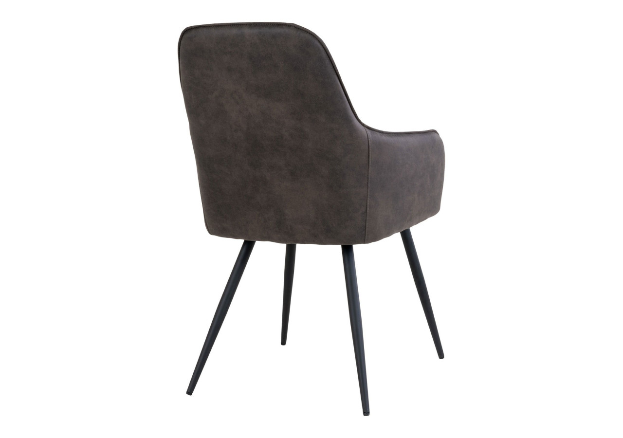 Chaise de Salle à Manger Harbo - Microfibre Gris Foncé - 1001162 - House Nordic