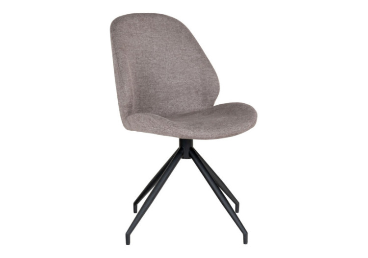 Chaise de Salle à Manger MONTE CARLO - Tissu pierre avec base pivotante - 1001352 - House Nordic