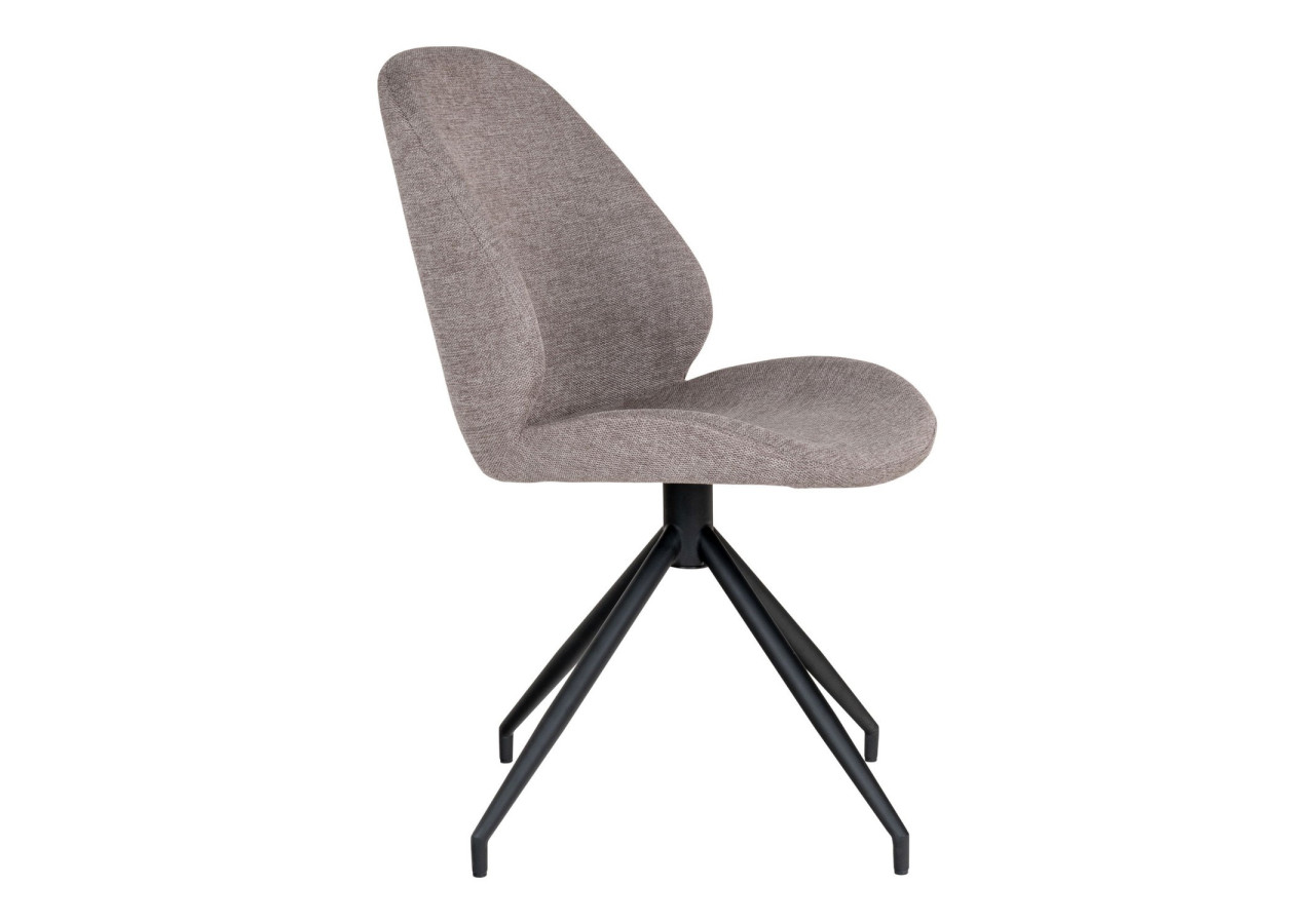 Chaise de Salle à Manger MONTE CARLO - Tissu pierre avec base pivotante - 1001352 - House Nordic