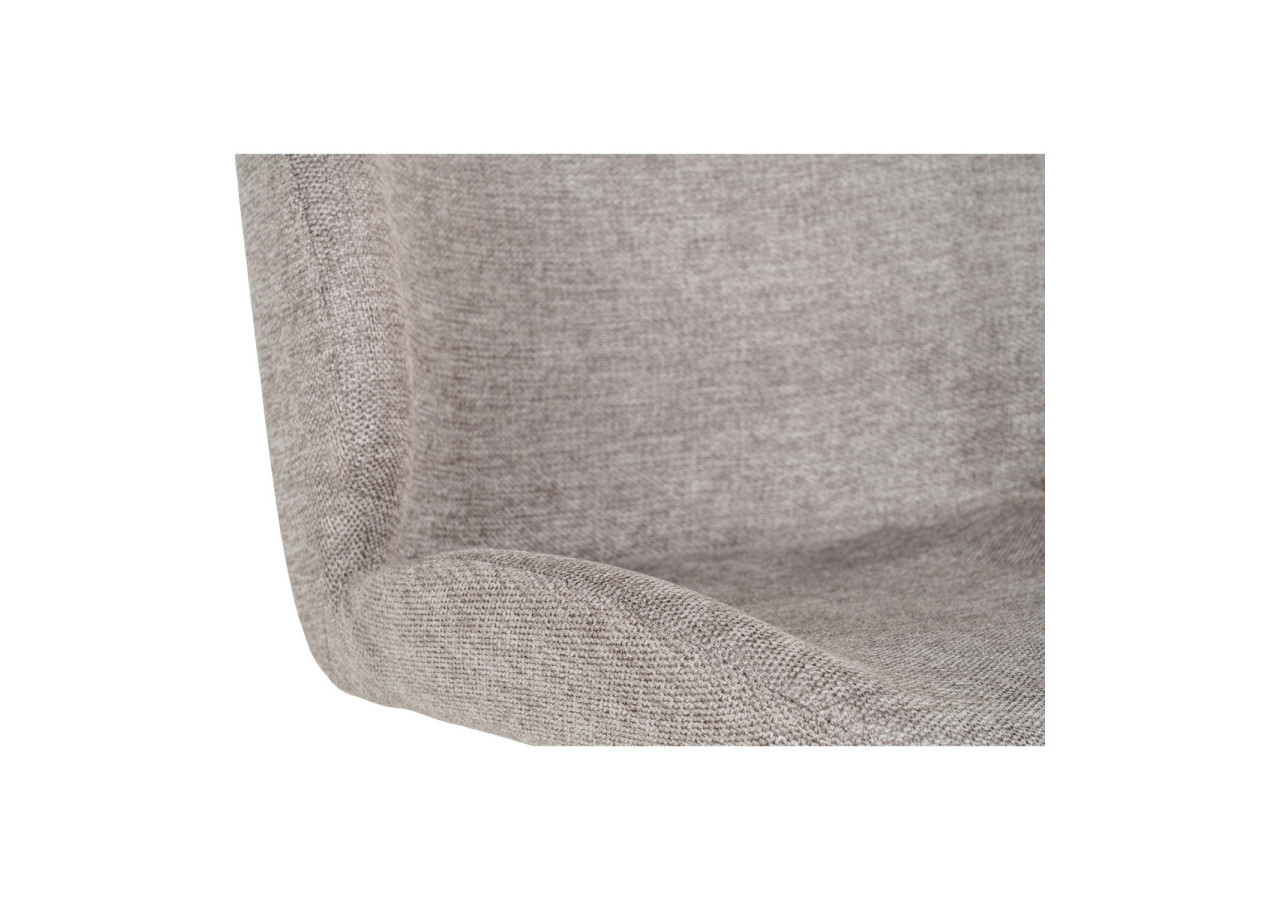 Chaise de Salle à Manger MONTE CARLO - Tissu pierre avec base pivotante - 1001352 - House Nordic