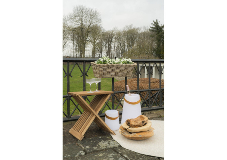 Tabouret ERTO - Bois de teck - 1501120 - House Nordic 2