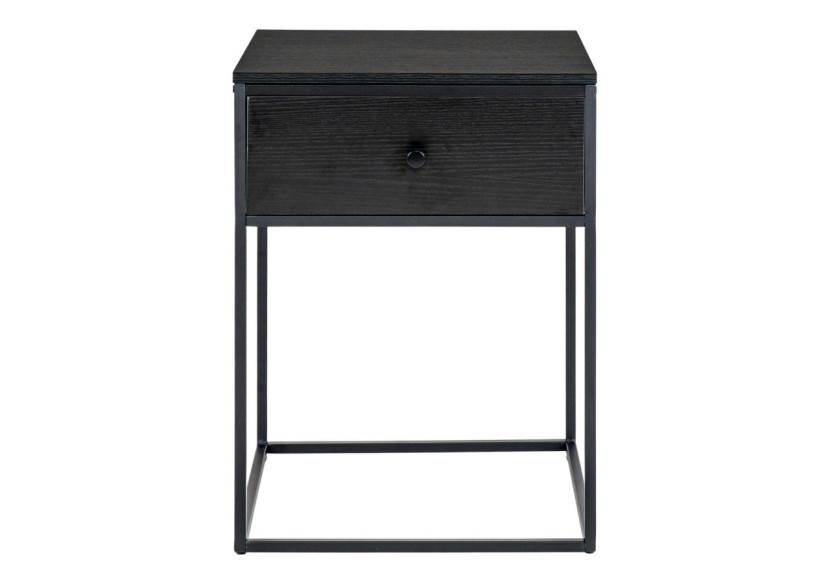 Table de Nuit VITA - 1 tiroir, noir avec cadre noir - 2101610 - House Nordic Table de Nuit VITA - 1 tiroir, noir avec cadre noir - 2101610 - House Nordic
