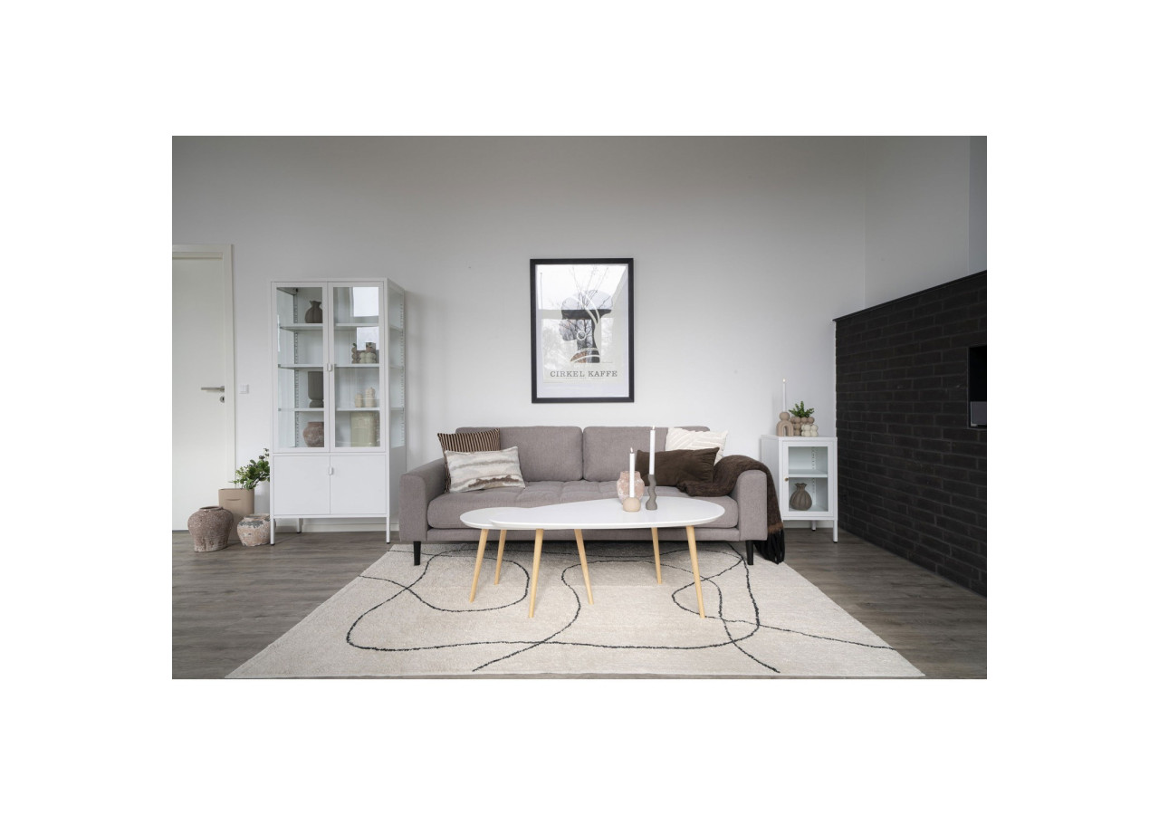 Table Basse VADO - Blanche avec pieds naturels, 60x110x45 cm - 2102020 - House Nordic