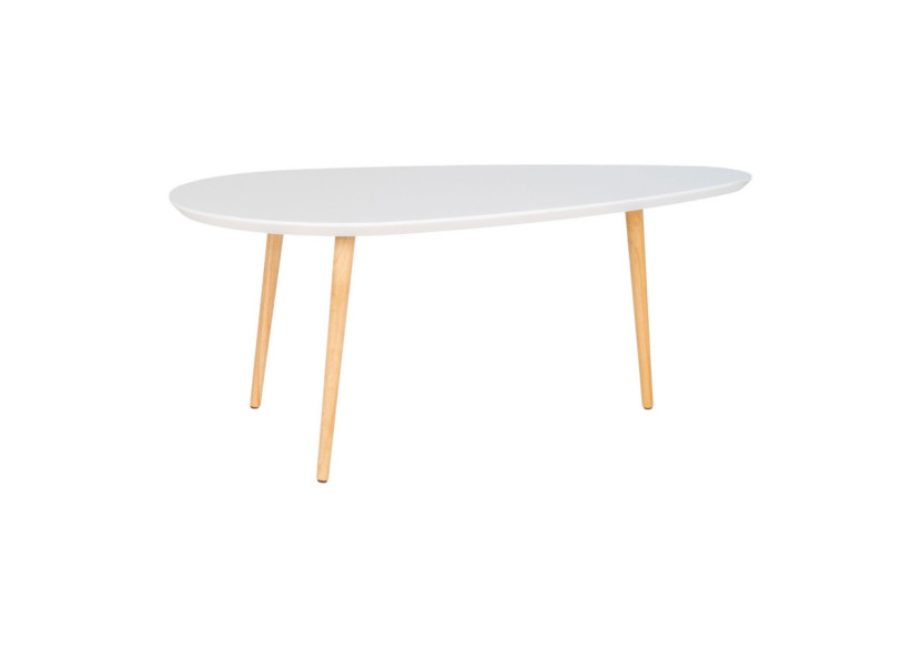 Table Basse VADO - Blanche avec pieds naturels, 60x110x45 cm - 2102020 - House Nordic Table Basse VADO - Blanche avec pieds naturels, 60x110x45 cm - 2102020 - House Nordic