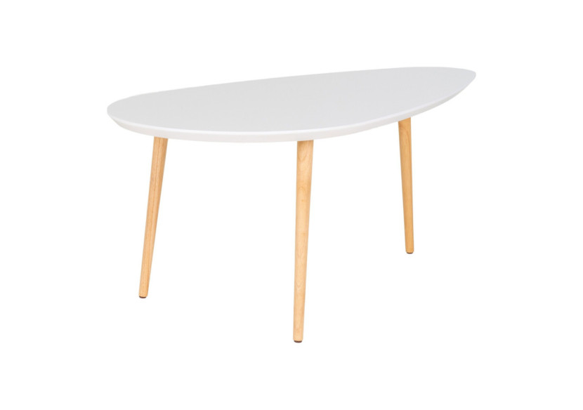 Table Basse VADO - Blanche avec pieds naturels, 60x110x45 cm - 2102020 - House Nordic Table Basse VADO - Blanche avec pieds naturels, 60x110x45 cm - 2102020 - House Nordic