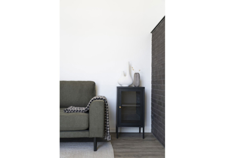 Cabinet Dalby - Avec porte en verre, noir - 3001046 - House Nordic 2