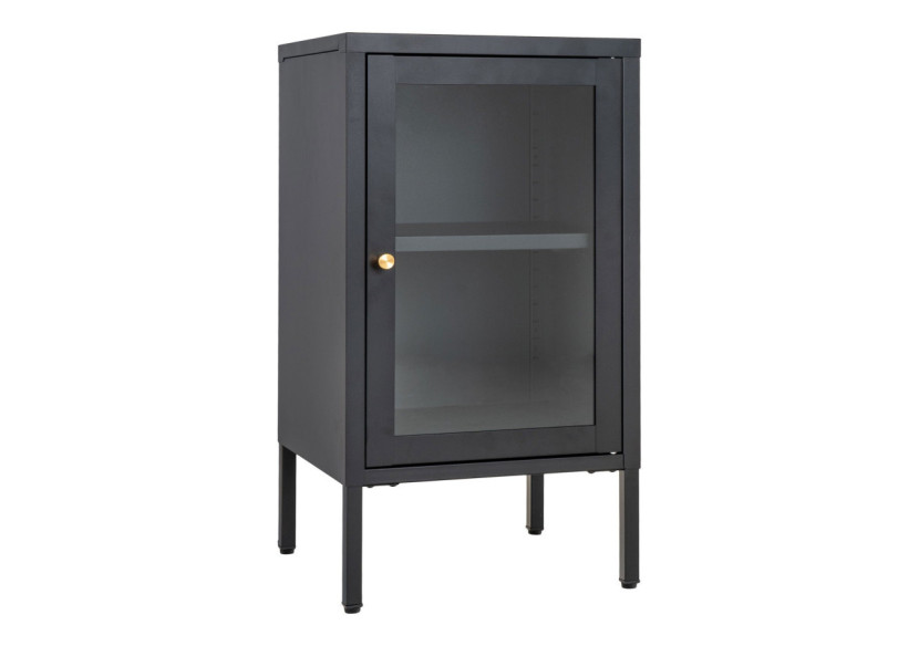 Cabinet Dalby - Avec porte en verre, noir - 3001046 - House Nordic