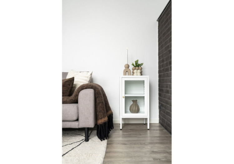 Cabinet Dalby - Avec porte en verre, blanc - 3001047 - House Nordic 2